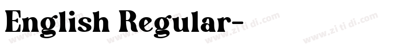 English Regular字体转换